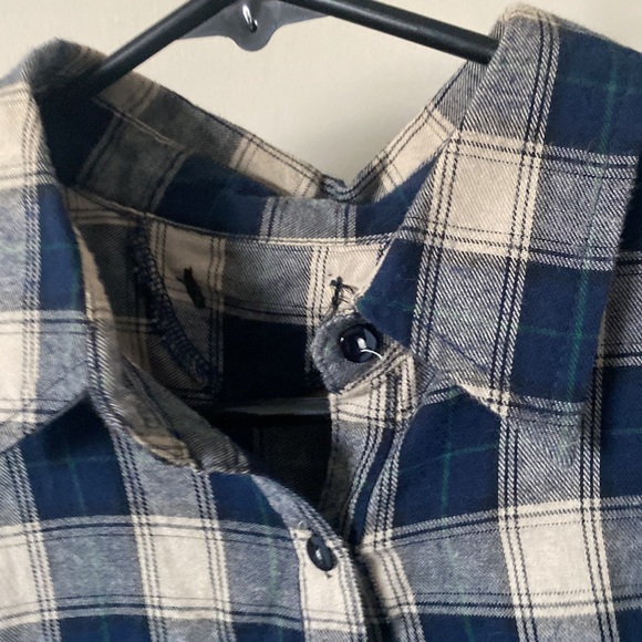 Plaid and Velvet Button Shirt - Picture 4 of 4